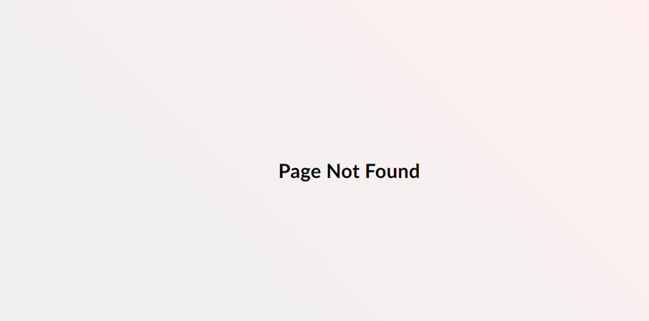 Exempel på 404-sida